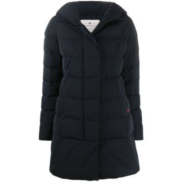 hooded down-padded coat