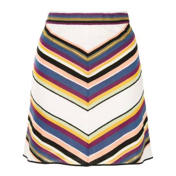 striped mini skirt