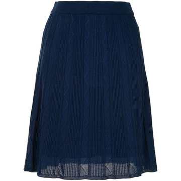 ribbed-knit midi skirt