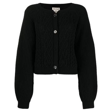 cable-knit cardigan