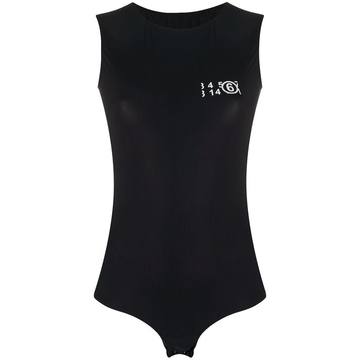 logo-print bodysuit