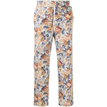 floral drawstring trousers