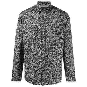 leopard print button-up shirt
