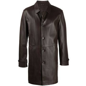 long-sleeved buttoned up coat