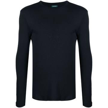 round neck long-sleeved T-shirt