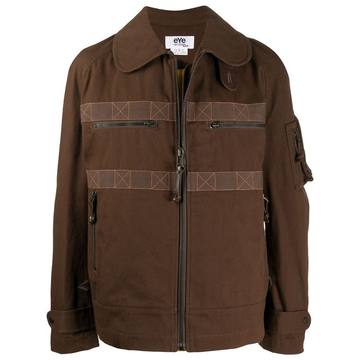 zipped single-breasted jacket