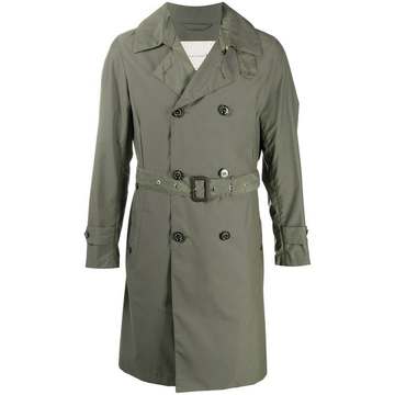 MONKTON Olive Rain System Wool Blend Short Trench Coat | GM-1006B