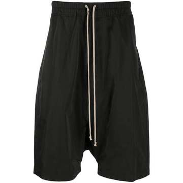 drawstring drop-crotch shorts