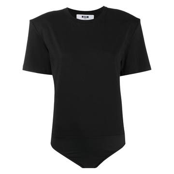 round-neck logo bodysuit