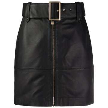 belted mini skirt