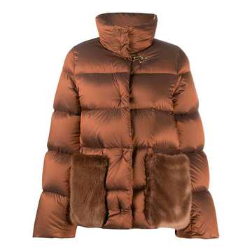 metallic down-padded jacket