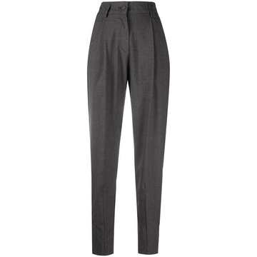 high-rise tapered trousers