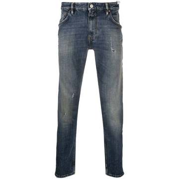 mid-rise slim-fit jeans