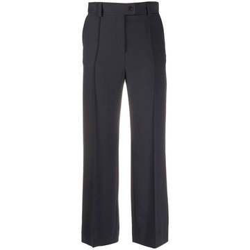 cropped crêpe trousers