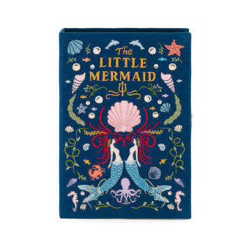 Little Mermaid Embroidered Book Clutch