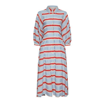 Eve Striped Cotton-Silk Dress