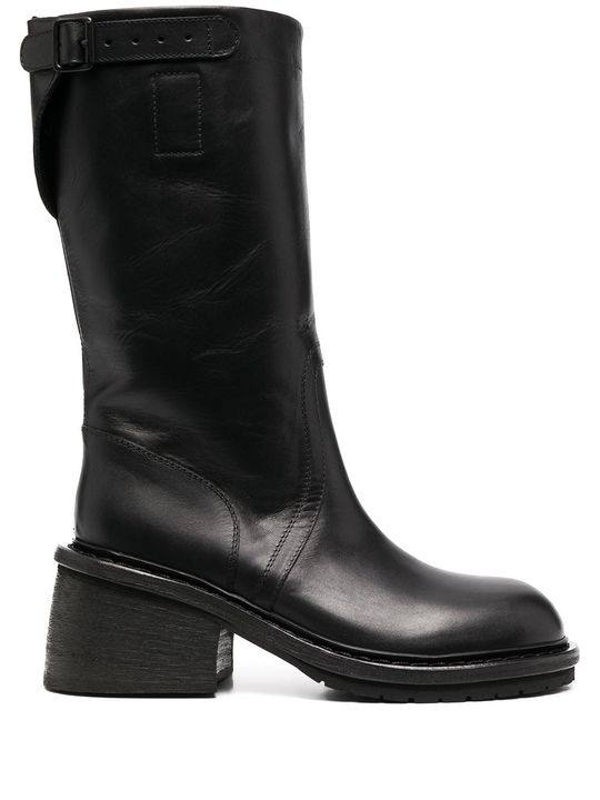 block heel calf-length boots展示图