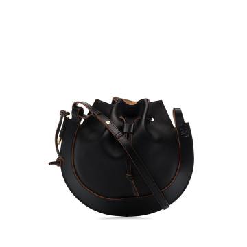 Horseshoe leather shoulder bag