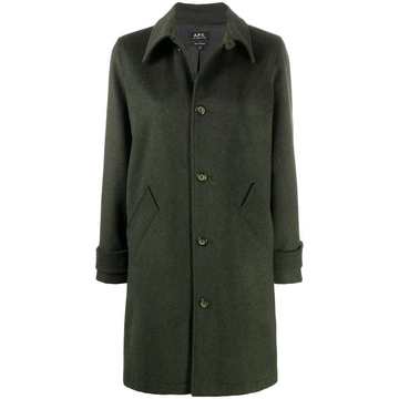 wool-mix shirt coat