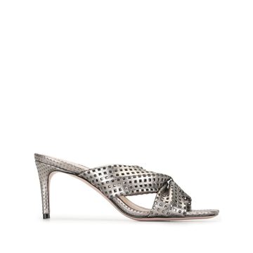 perforated bow mules