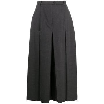 pleated midi skirt