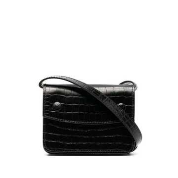 embossed-leather crossbody bag