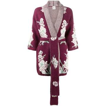 embroidered knitted robe