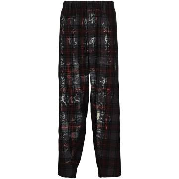 G-Tab checked trousers
