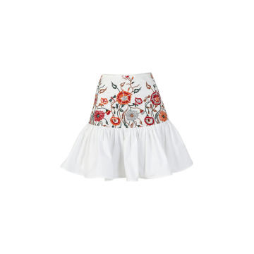 Buccan Embroidered Poplin Skirt