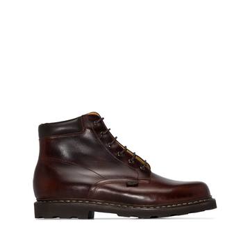 brown bergerac leather boots