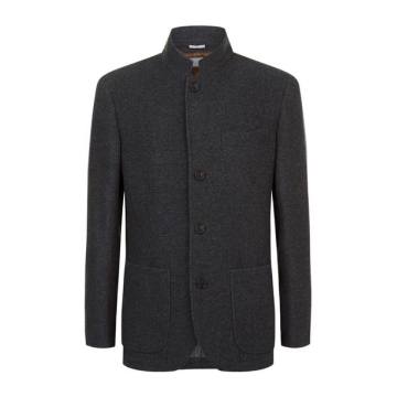 Stand Collar Cashmere Coat