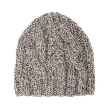 cable-knit beanie hat