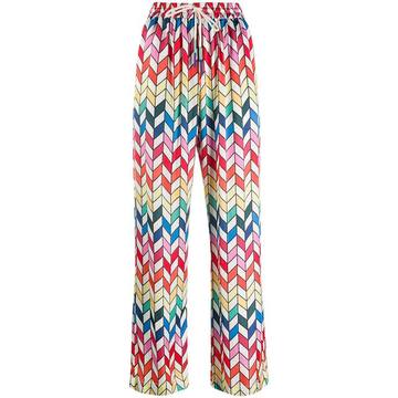 geometric print trousers