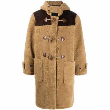 hooded duffle teddy coat