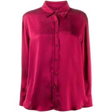 button-up silk shirt