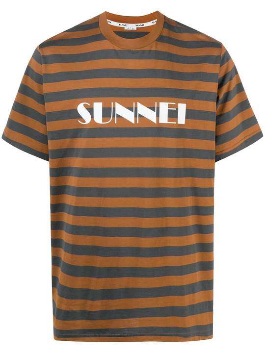 logo striped T-shirt展示图