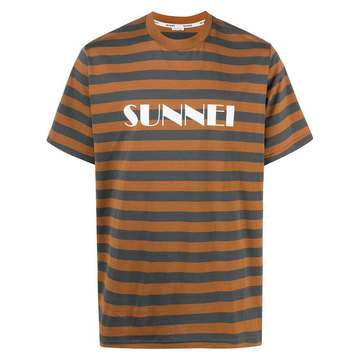 logo striped T-shirt