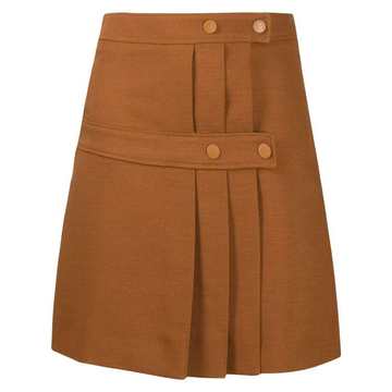 double-panelled pleat skirt