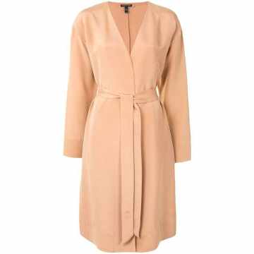 belted cotton coat