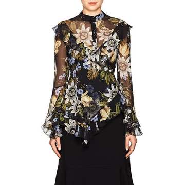 Wanda Floral Silk Blouse