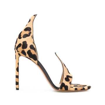 Flame leopard print sandals