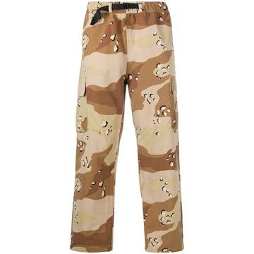 camouflage print cargo trousers