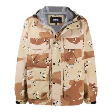 camouflage-print jacket