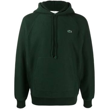 embroidered logo hoodie