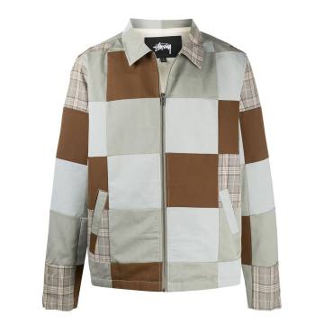 patchwork zipped jacket