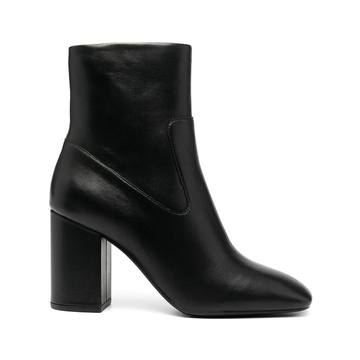 heeled leather ankle boots