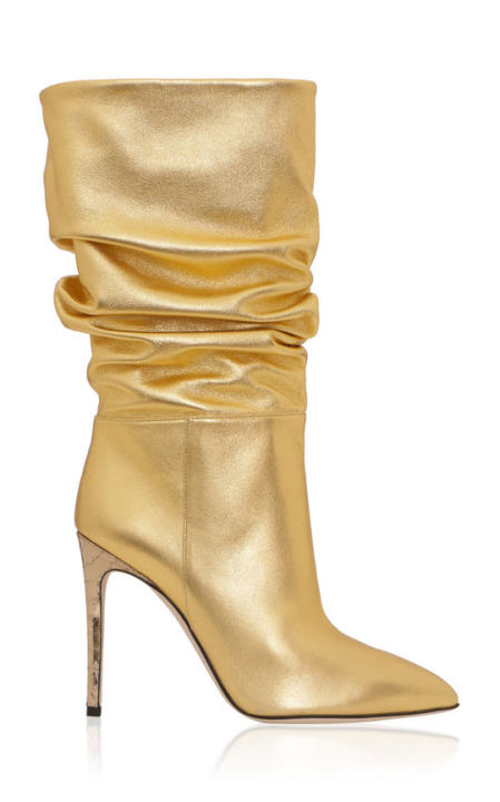 Slouchy Metallic Leather Slouchy Boots展示图