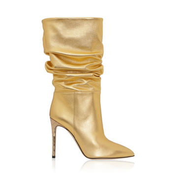 Slouchy Metallic Leather Slouchy Boots