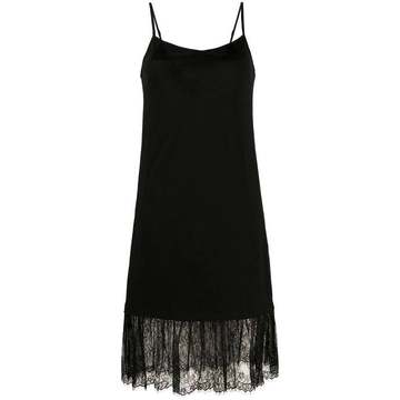 lace trim shift dress