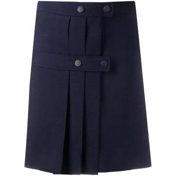 pleated mini skirt